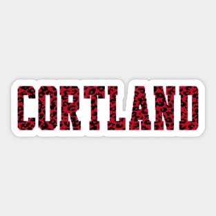 Cortland cheetah print Sticker